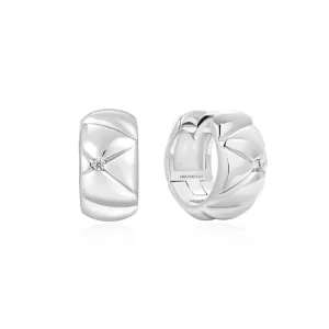 Silver Kiss Hoops