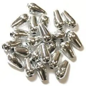 Silver Oval Drop Pearls
