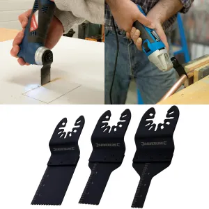 Silverline 3 Piece Multi-Cutter Saw Blade Set Oscilating Cutter HCS Scraper