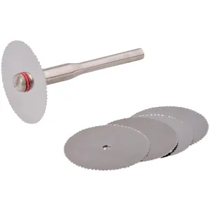 Silverline 5 Piece Steel Cutting Disc Kit 22mm Wood Alloy Plastic
