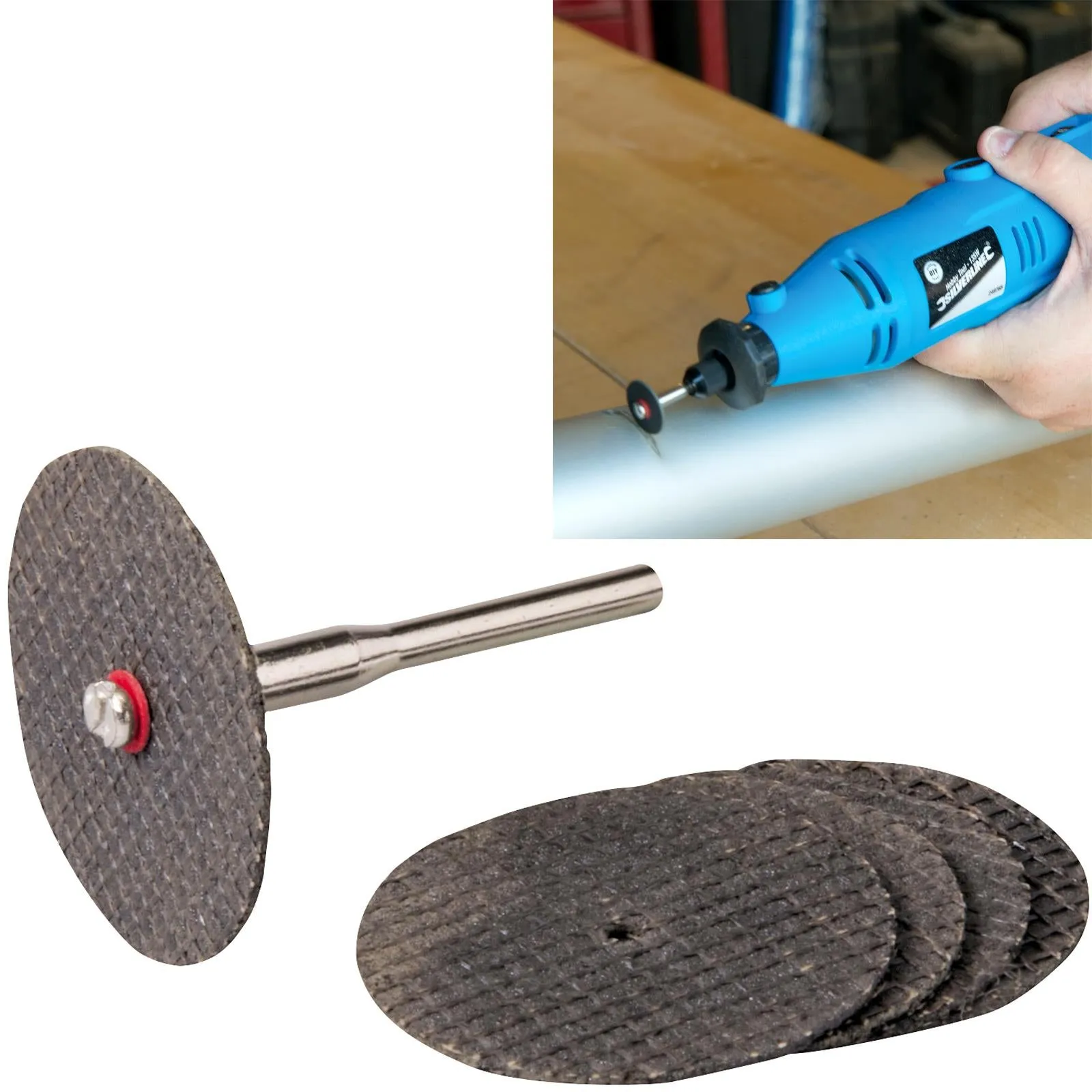 Silverline 6 Piece Resin Cutting Disc Kit Metal Wood Trimming Rotary Hobby Tool