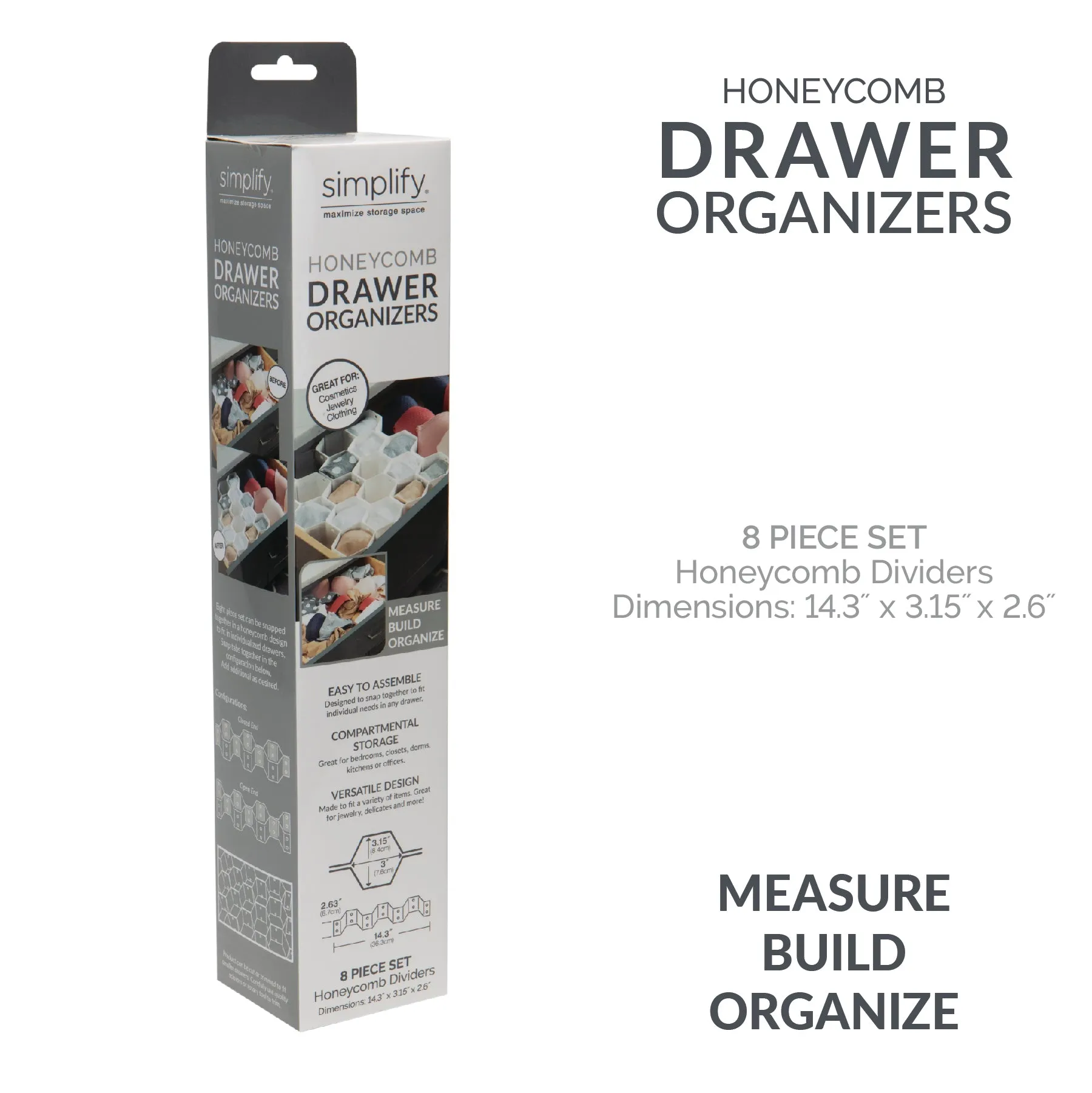 Simplify Honeycomb Drawer Organizer - 14.57"x0"x2.76"