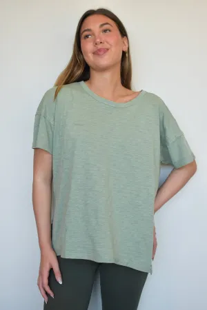 Simply Lovely Relaxed Fit Tee- Sage