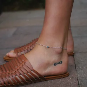 Single Stone Turquoise Anklet