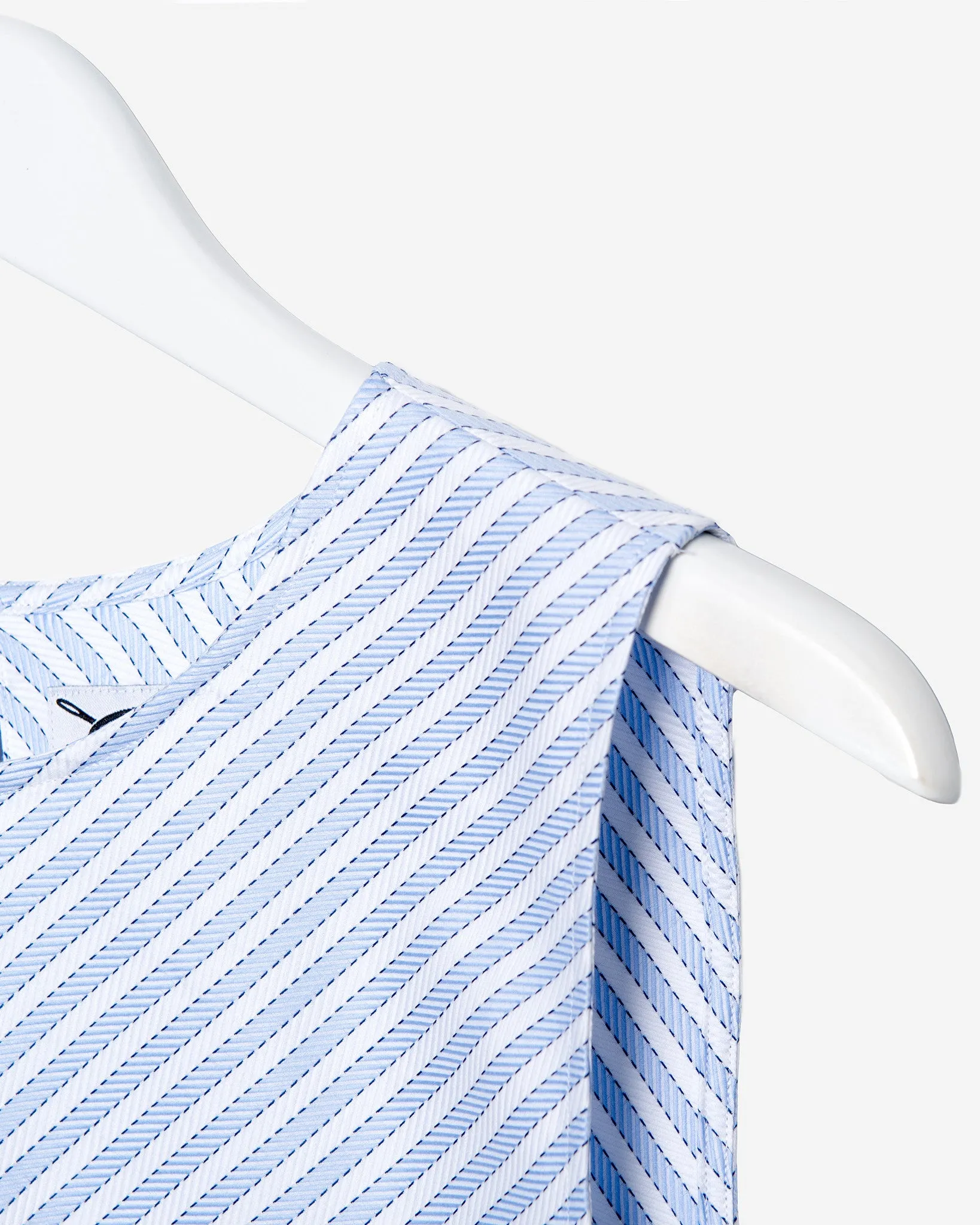 Sleeveless - Blue Diagonal Stripe