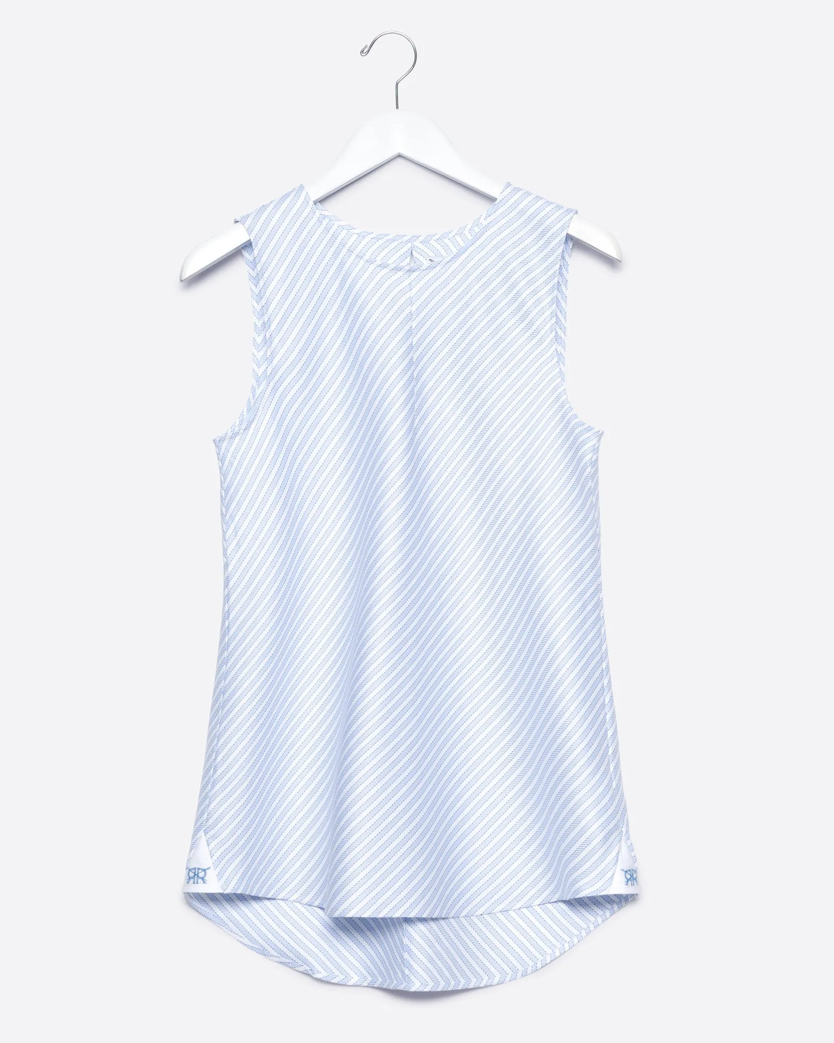 Sleeveless - Blue Diagonal Stripe