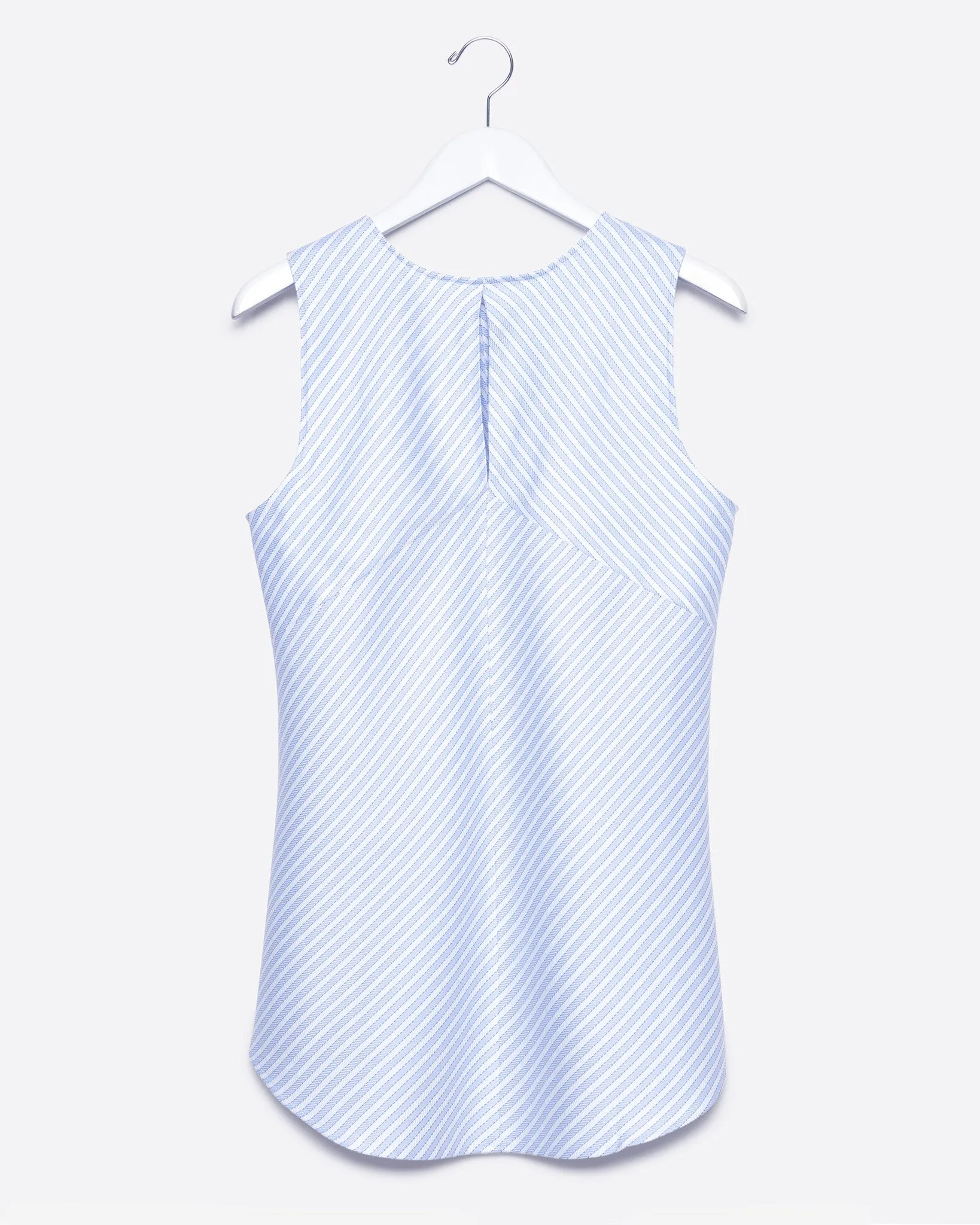 Sleeveless - Blue Diagonal Stripe