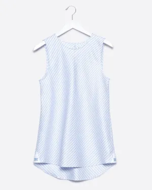 Sleeveless - Blue Diagonal Stripe