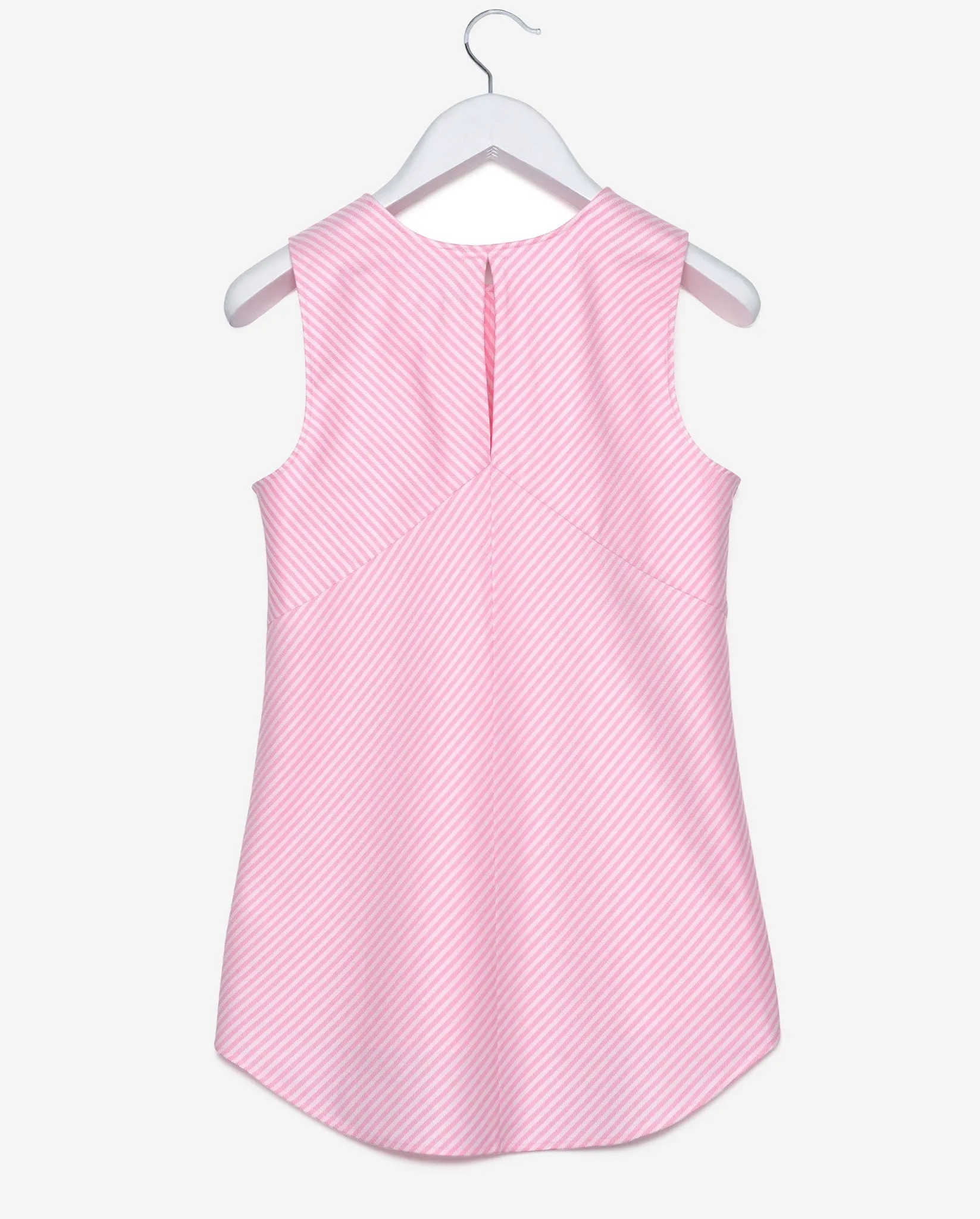 Sleeveless - Pink Diagonal Stripe