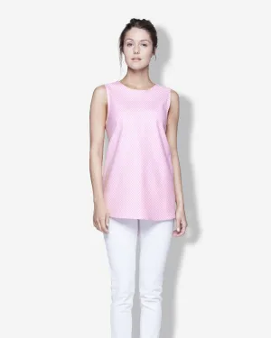 Sleeveless - Pink Diagonal Stripe