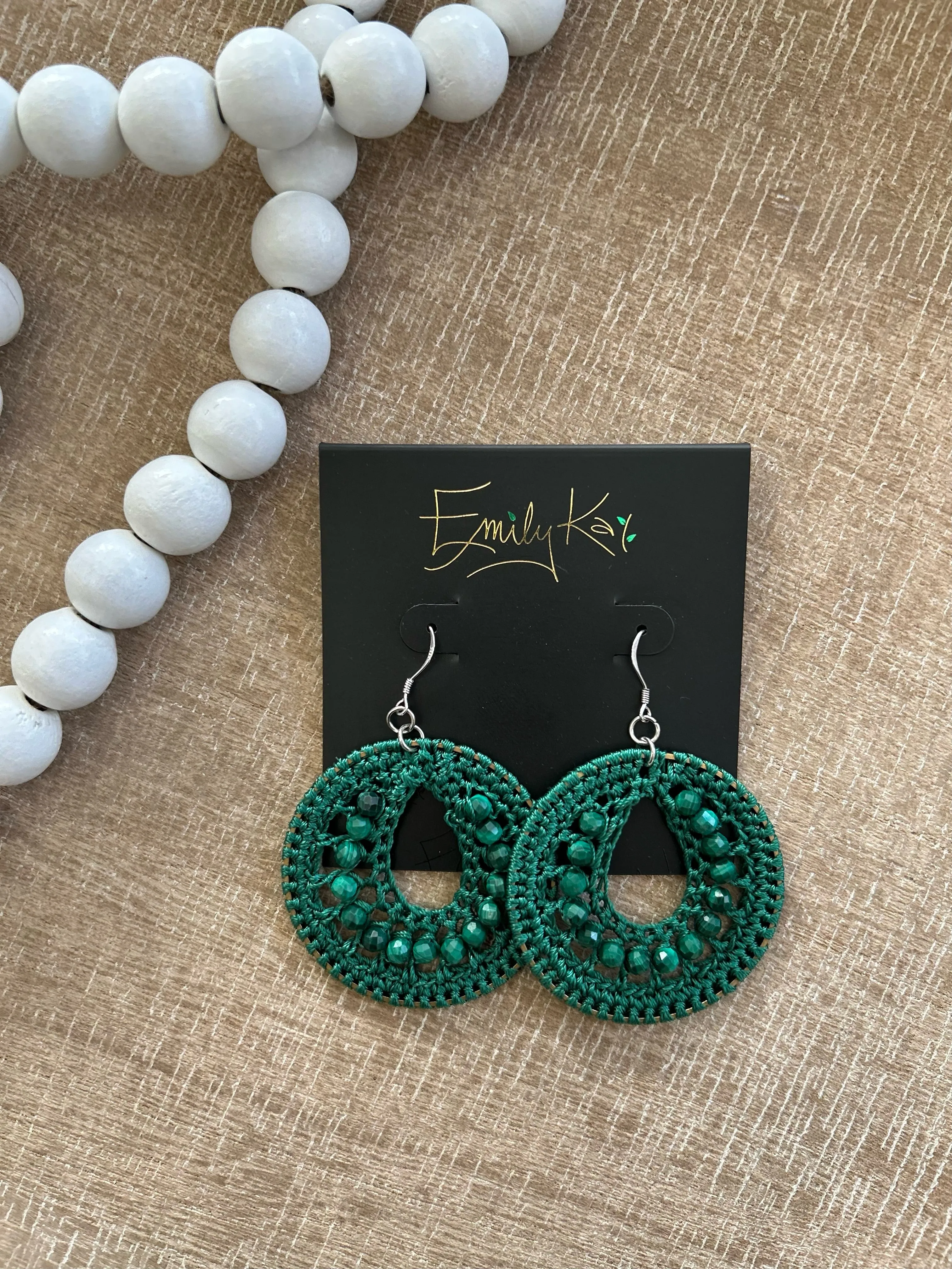Small Macrame Earrings by Emily kai