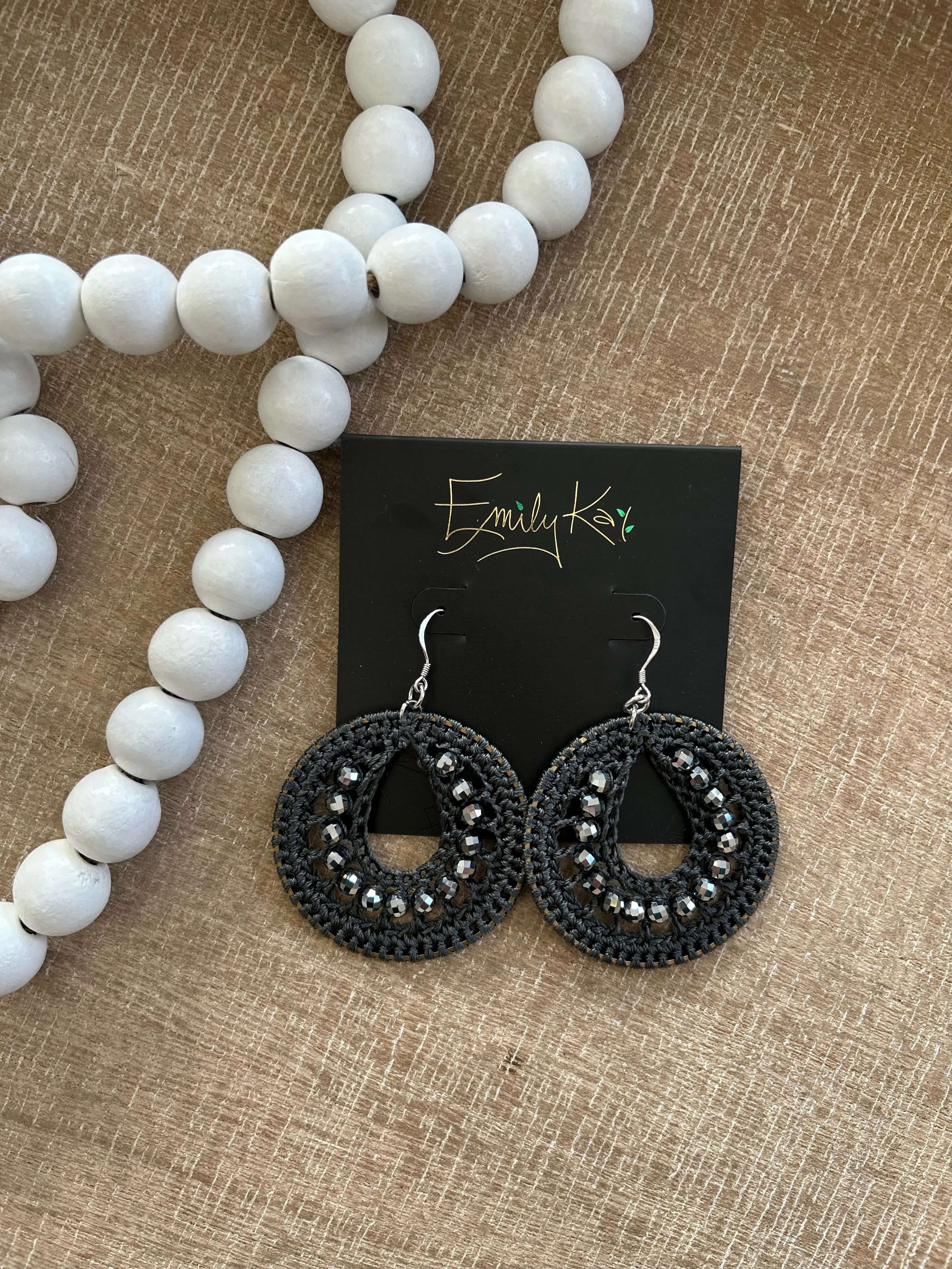 Small Macrame Earrings by Emily kai
