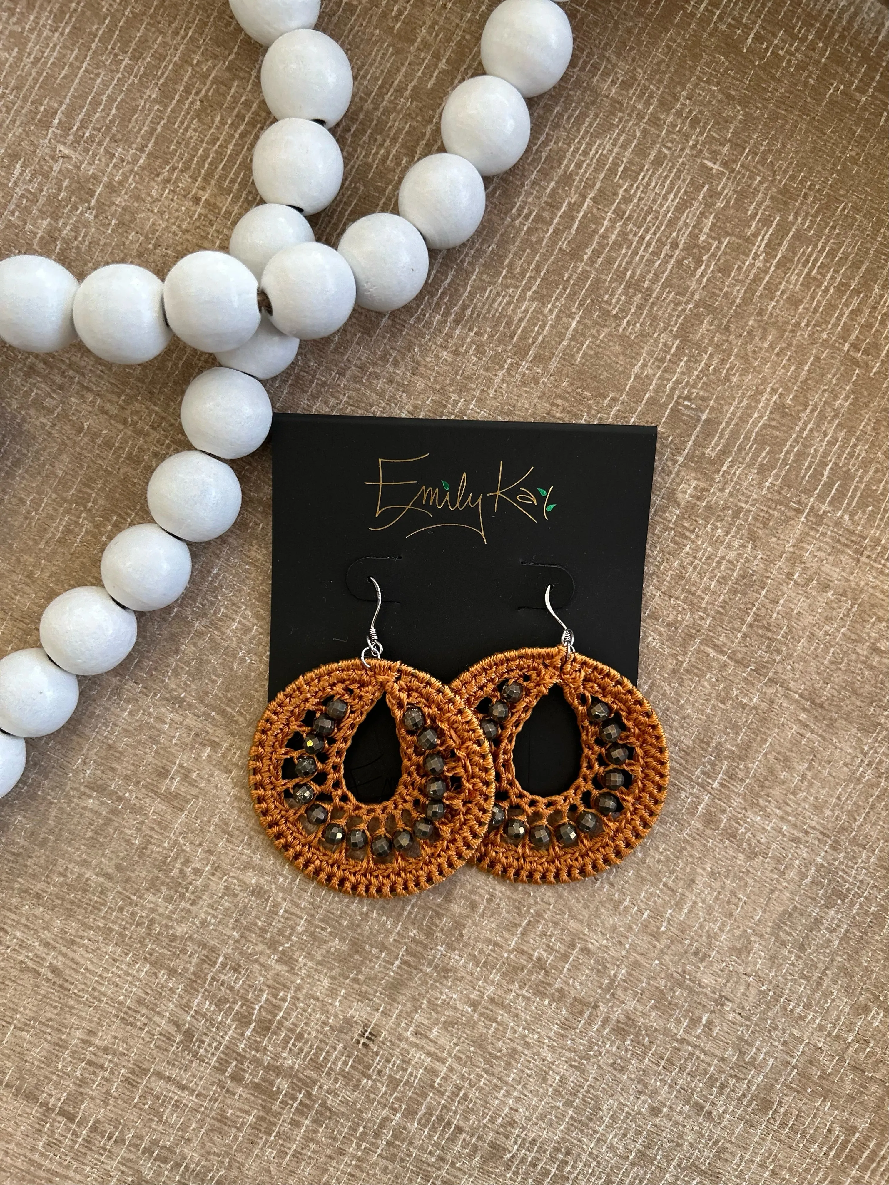 Small Macrame Earrings by Emily kai