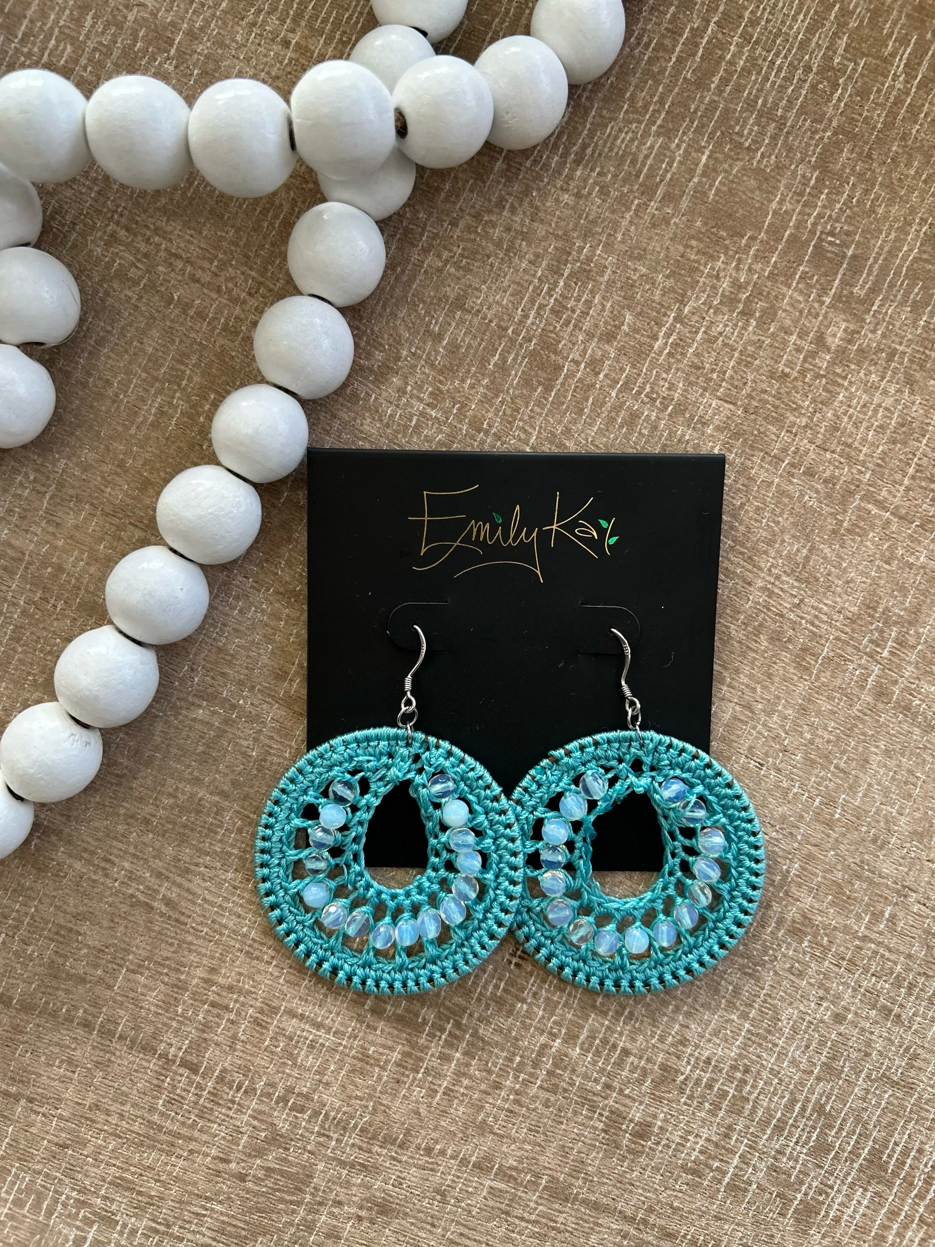 Small Macrame Earrings by Emily kai
