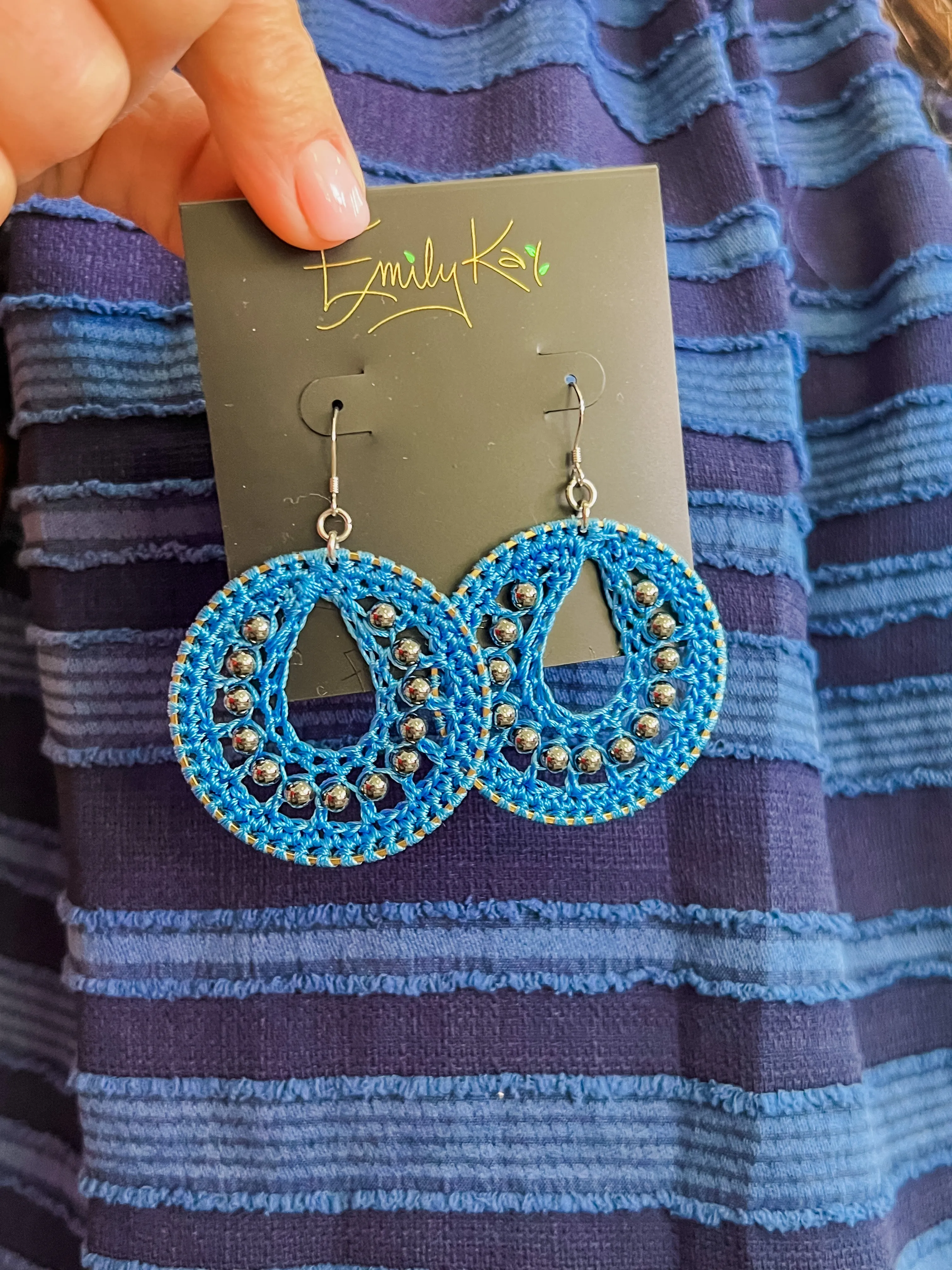 Small Macrame Earrings by Emily kai
