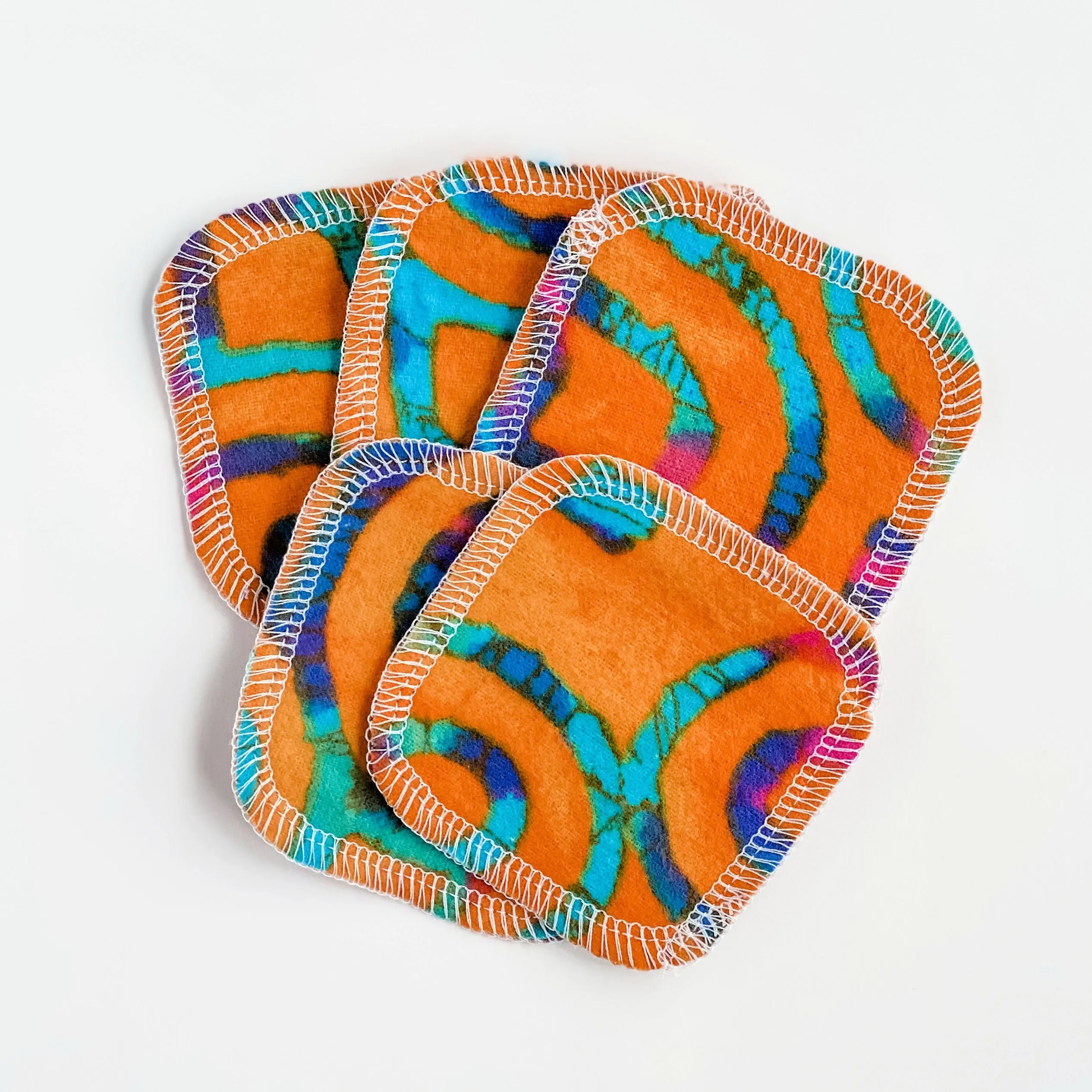 Small Re-usable Cotton Facial Rounds - Pack of 5 Rounds