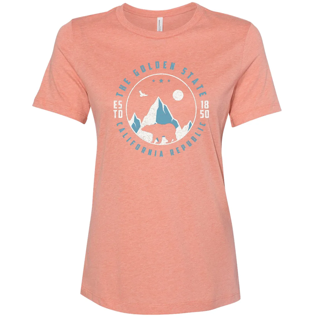 Snowy California Mountains Women's Relaxed Jersey Tee