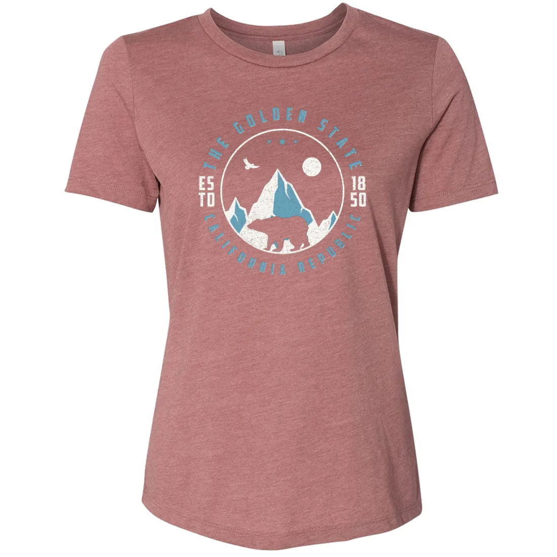 Snowy California Mountains Women's Relaxed Jersey Tee