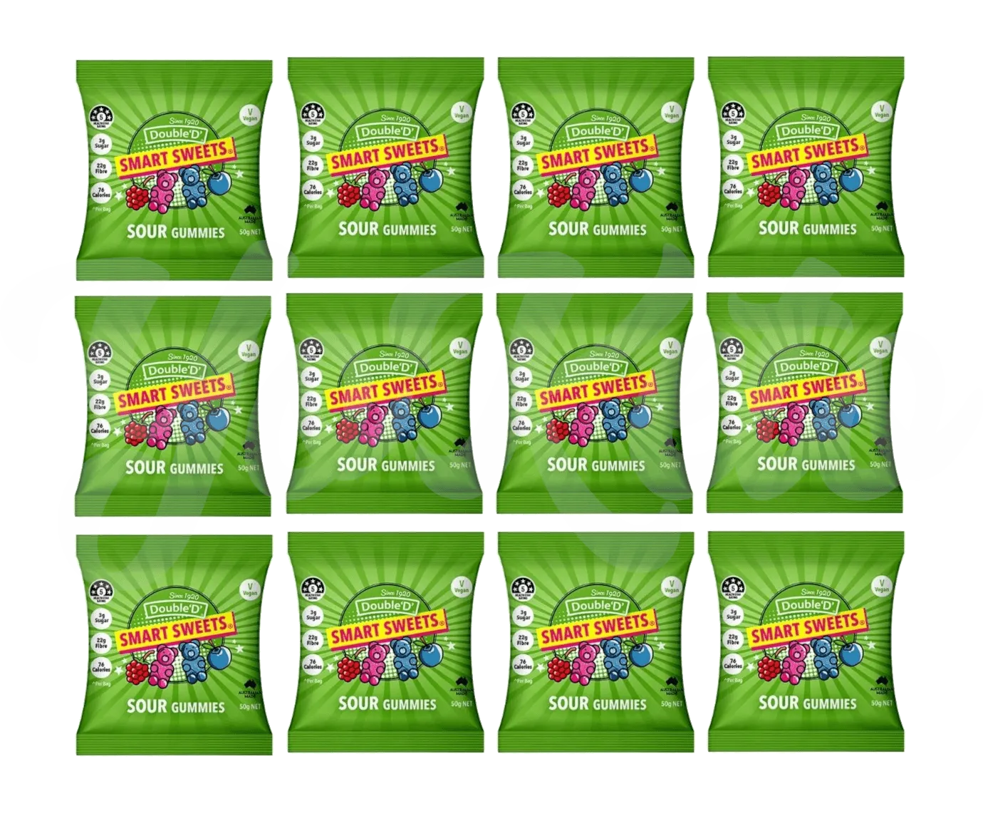 Sour Gummy Bears - 12 Pack