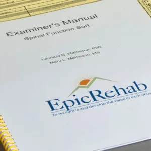 Spinal Function Sort Examiners Manual