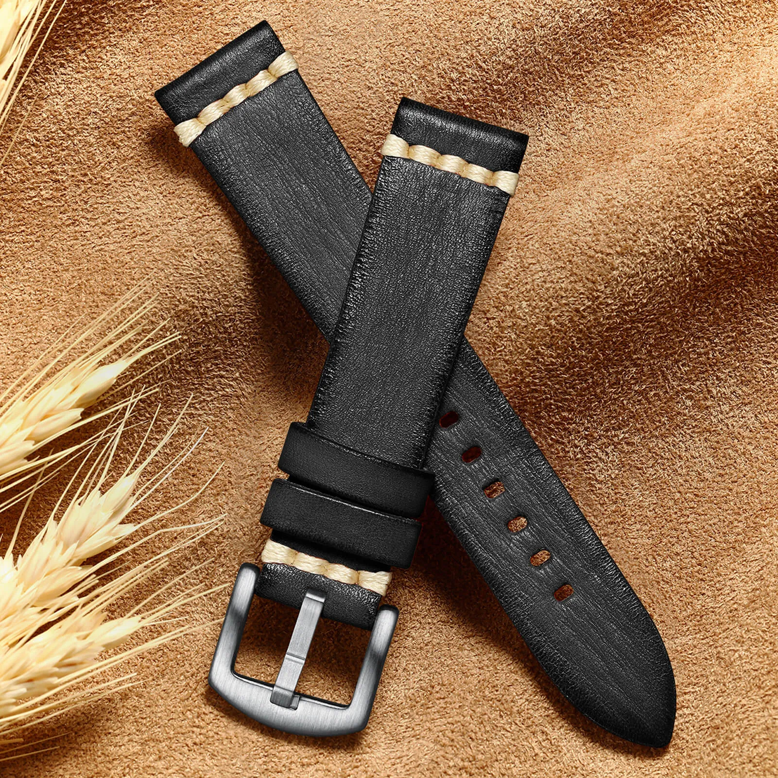 ★Spring Sale★ADDIESDIVE Watch Band Leather Strap, Choose Color & Width 20mm 22mm