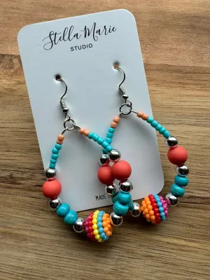 Springtime Party Beaded Earrings