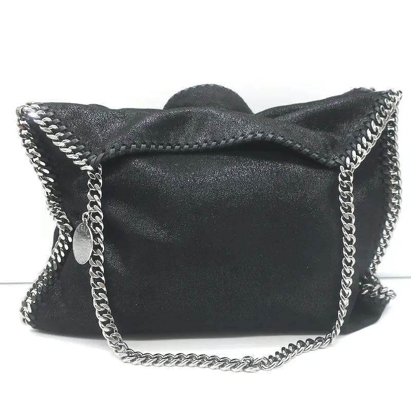 Stella McCartney Falabella Medium Shoulder Bag Black Faux Leather NEW