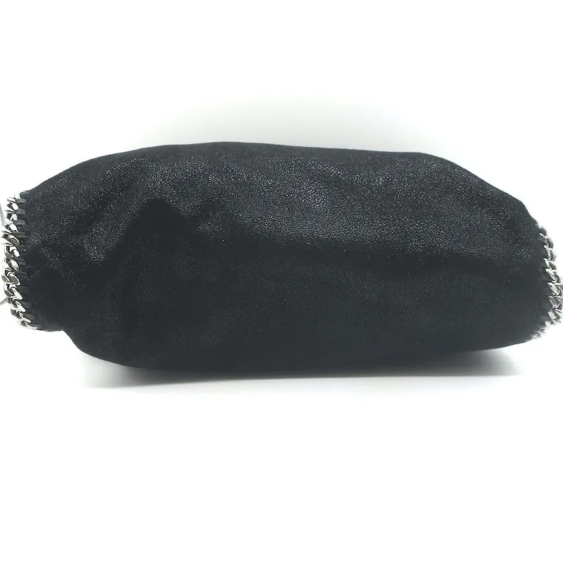 Stella McCartney Falabella Medium Shoulder Bag Black Faux Leather NEW