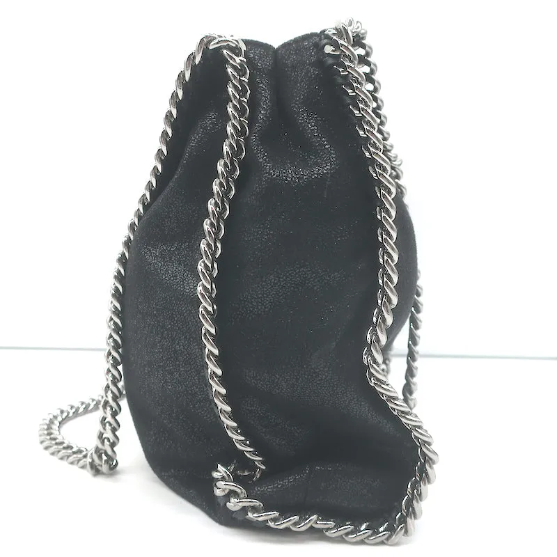 Stella McCartney Falabella Medium Shoulder Bag Black Faux Leather NEW