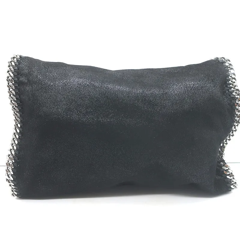 Stella McCartney Falabella Medium Shoulder Bag Black Faux Leather NEW