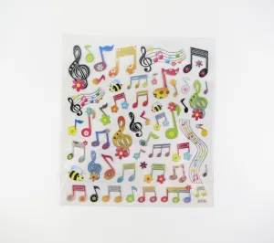 Stickers Music Floral Notes