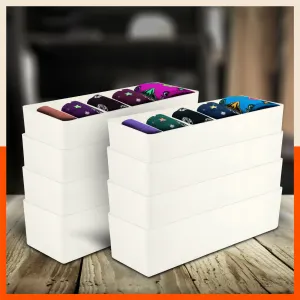 Stomo Dori Multi-Purpose Stackable Drawer Organizer For Home | Ivory - Set of 8
