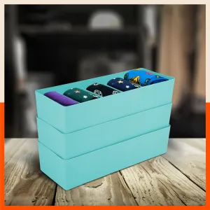 Stomo Dori Multi-Purpose Stackable Drawer Organizer For Home | Jade - Set of 3