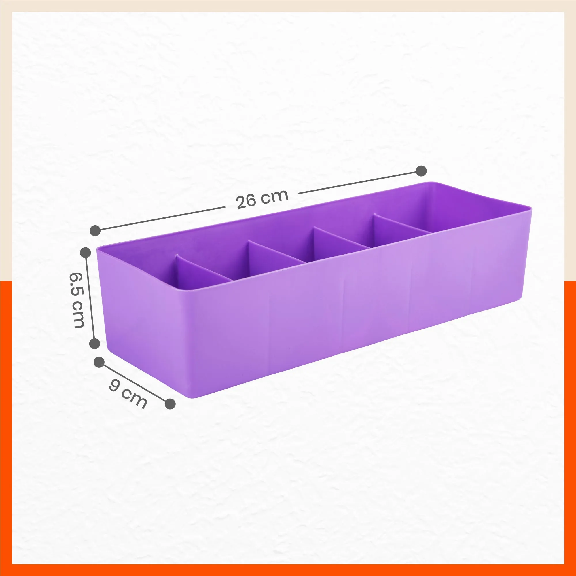 Stomo Dori Multi-Purpose Stackable Drawer Organizer For Home | Lavender - Set of 2
