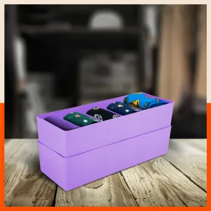 Stomo Dori Multi-Purpose Stackable Drawer Organizer For Home | Lavender - Set of 2