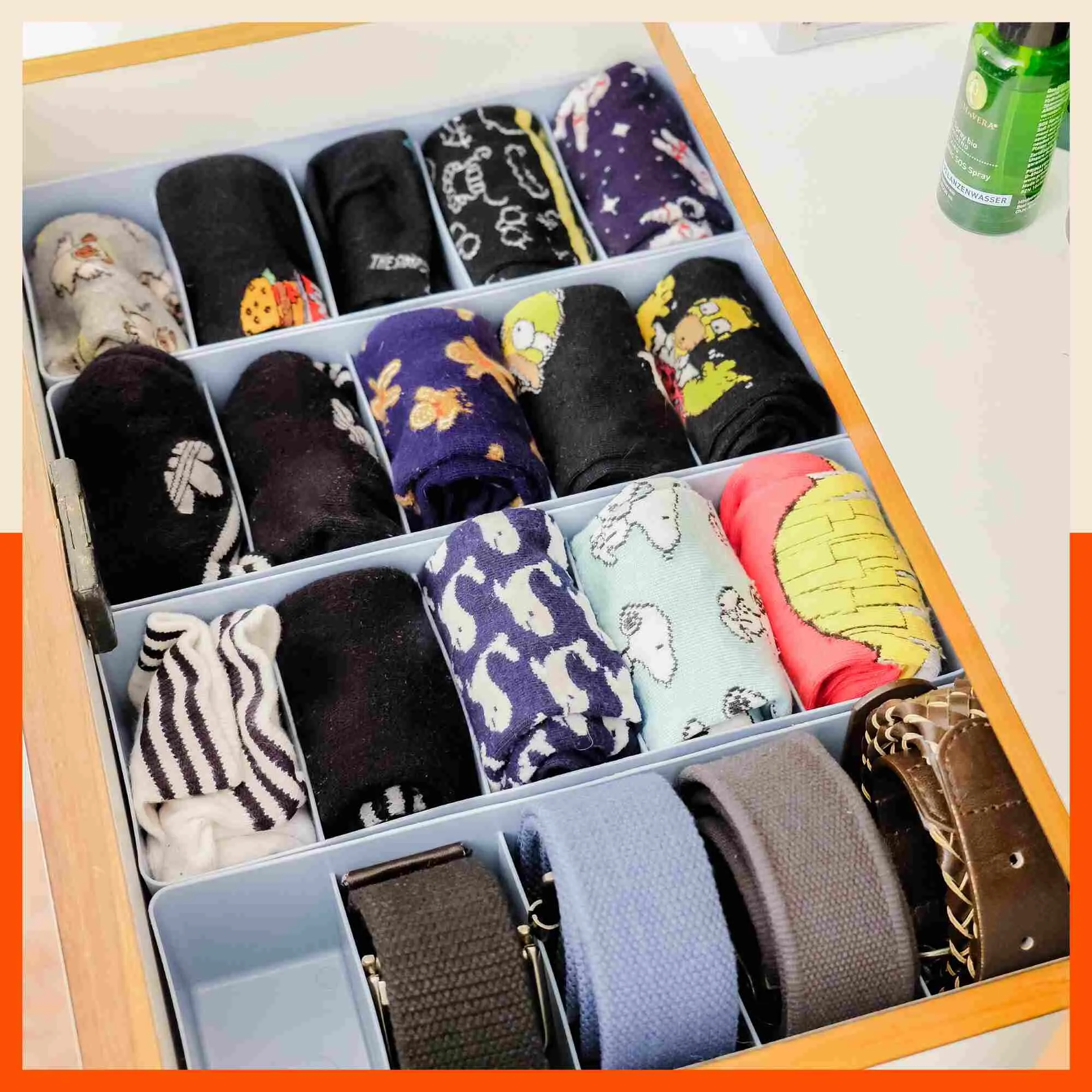 Stomo Dori Multi-Purpose Stackable Drawer Organizer For Home | Lavender - Set of 2