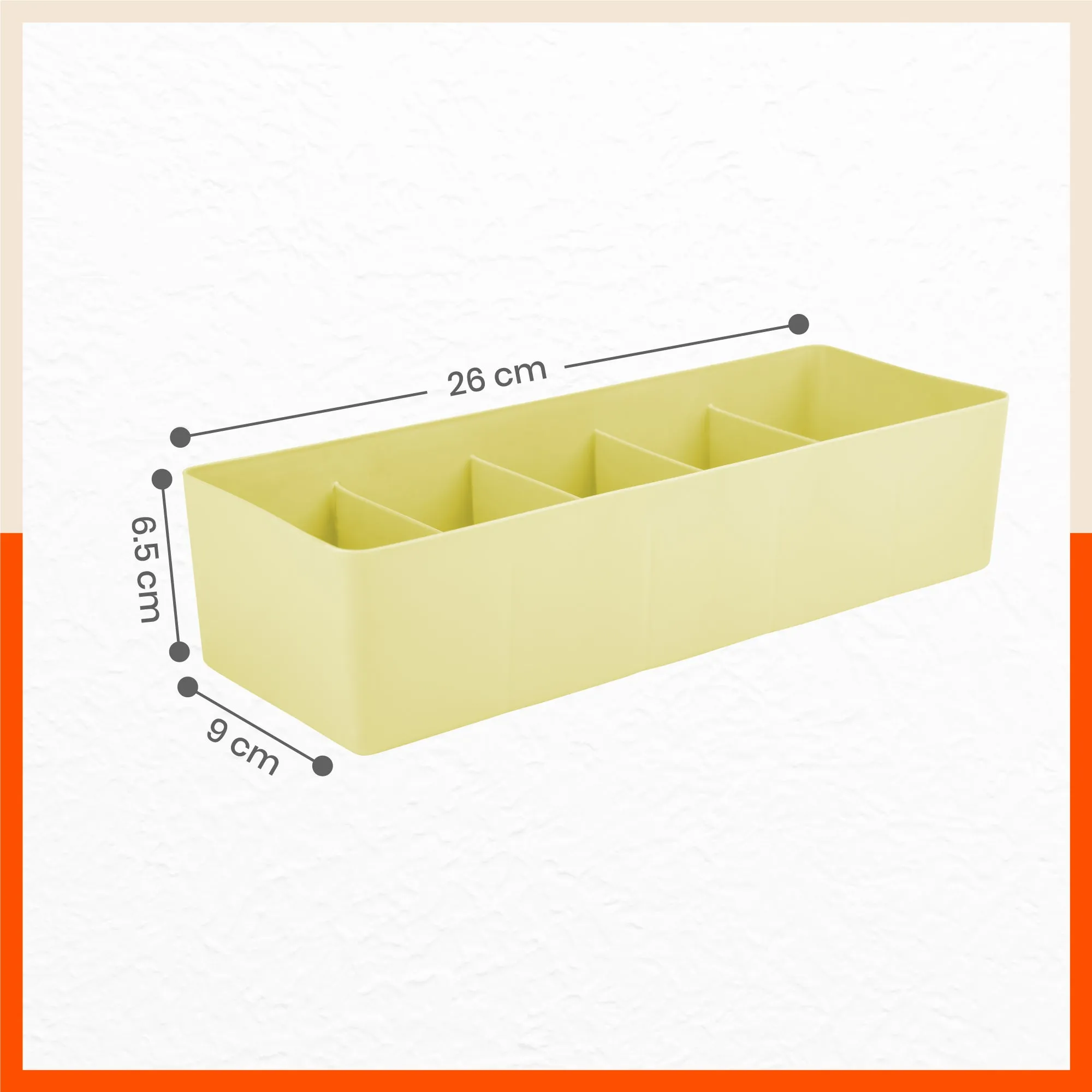 Stomo Dori Multi-Purpose Stackable Drawer Organizer For Home | Lemon - Set of 2