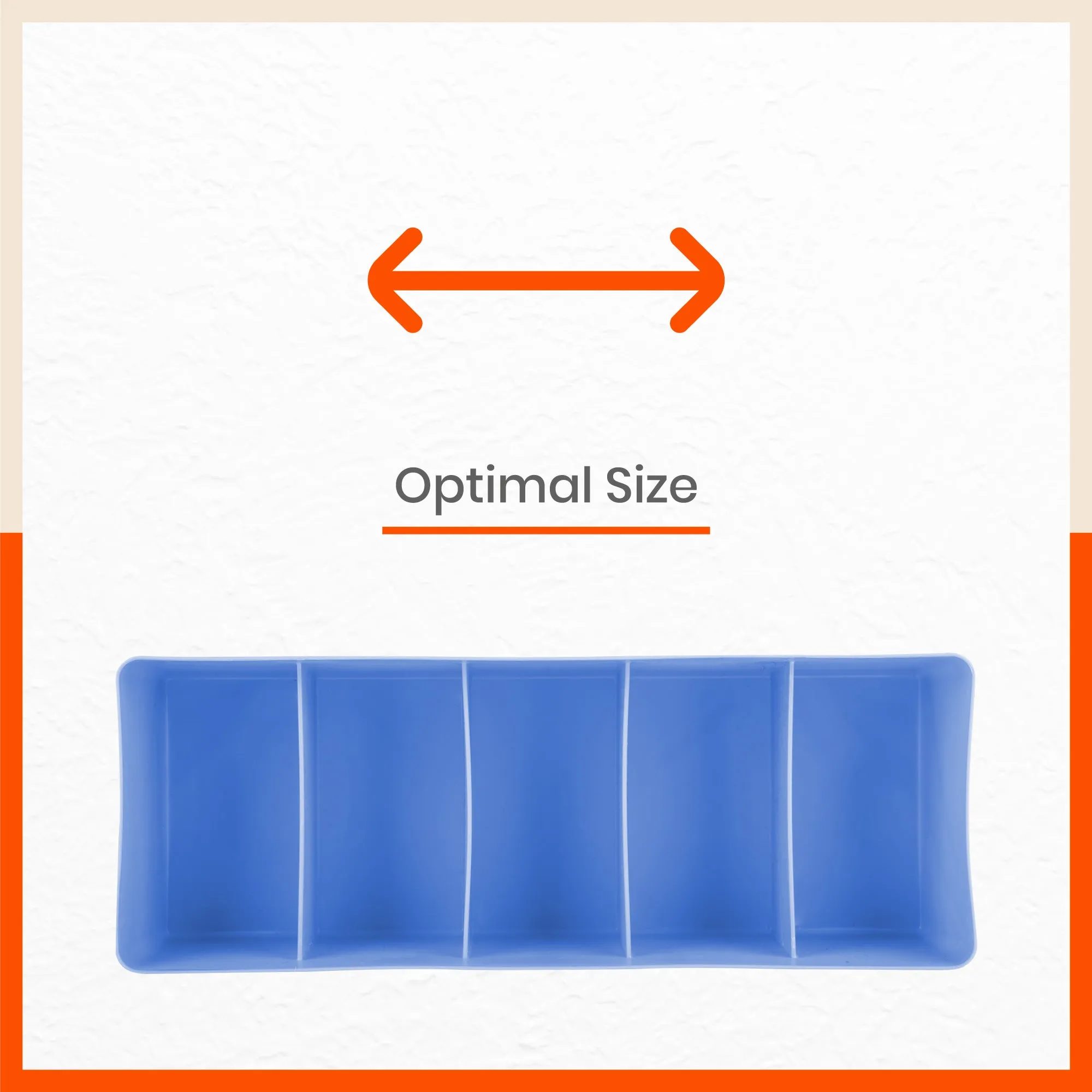 Stomo Dori Multi-Purpose Stackable Drawer Organizer For Home | Sky Blue - Set of 3