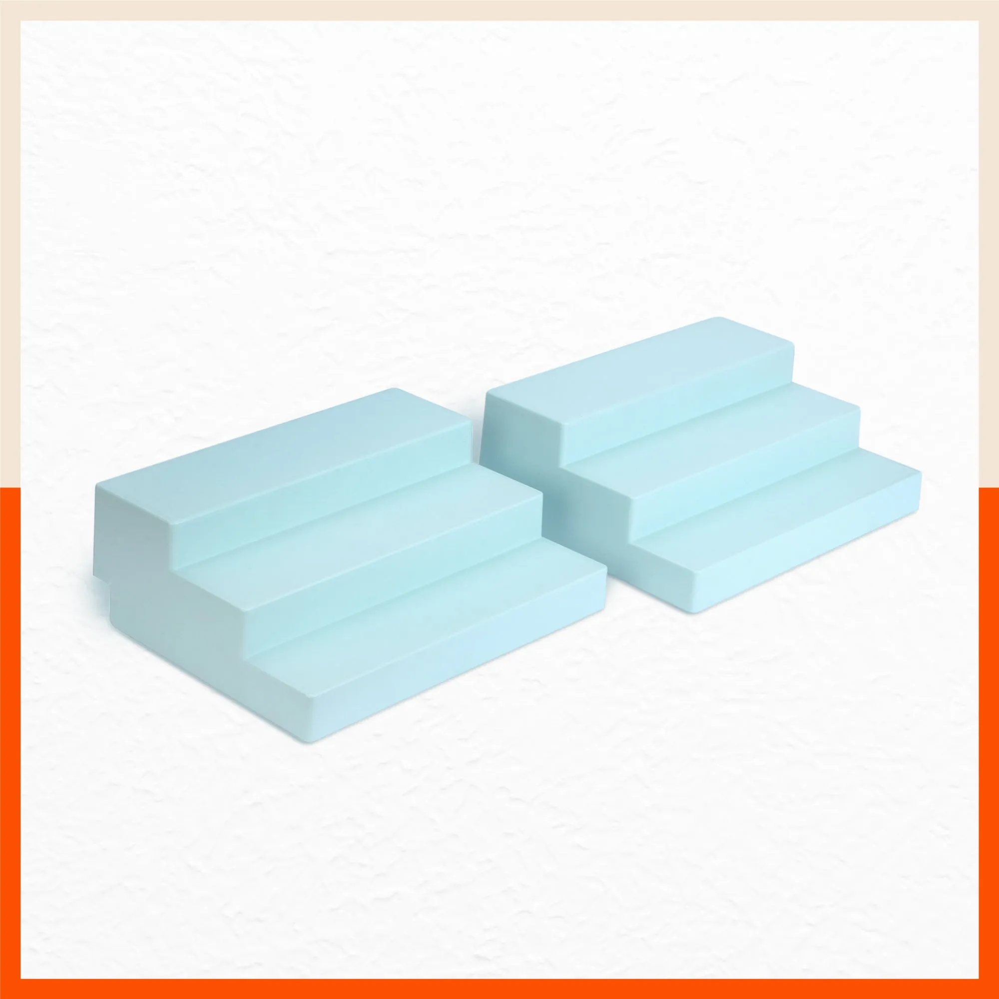 Stomo Taro Multipurpose Shelf Organizer for Home | Baby Blue - Set of 2