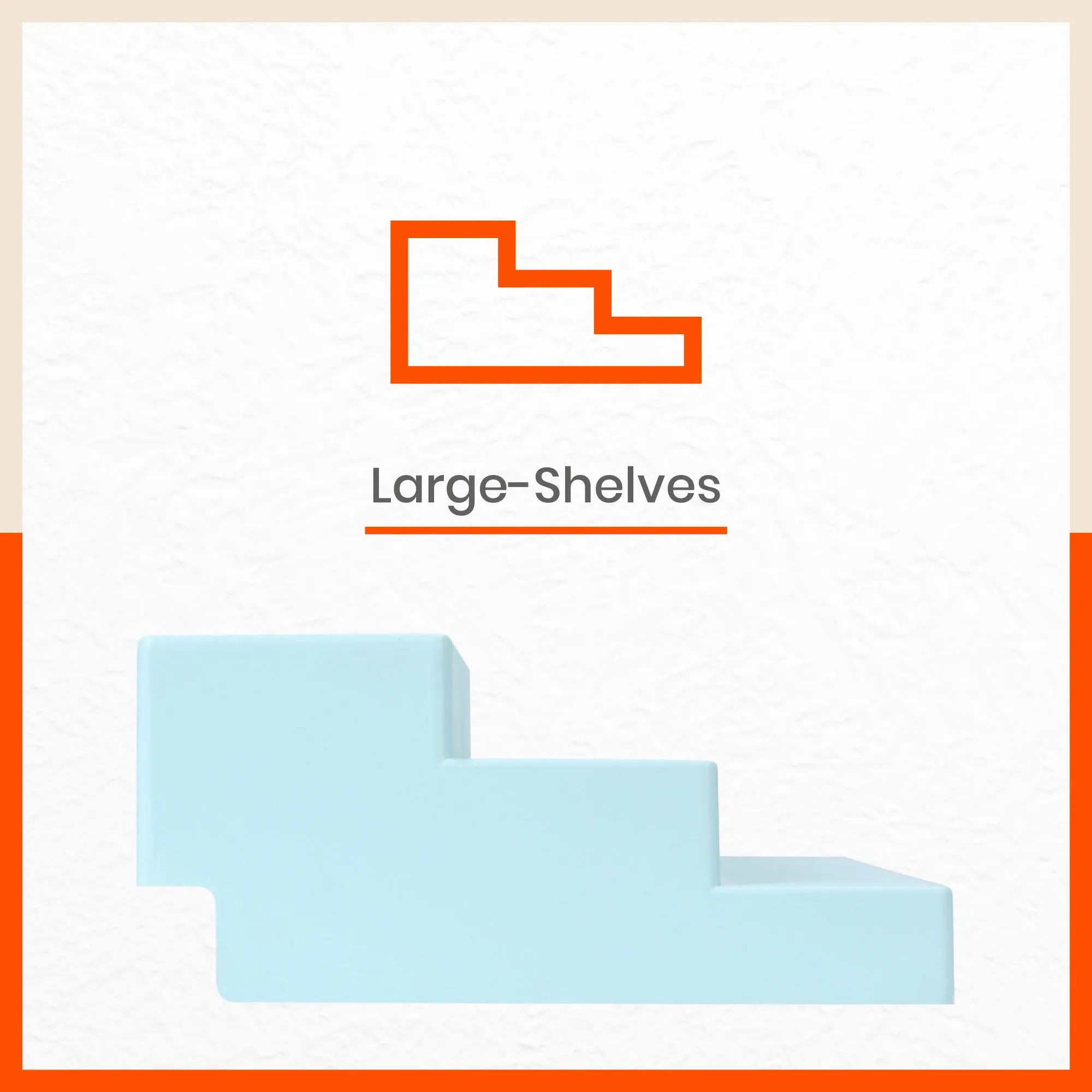 Stomo Taro Multipurpose Shelf Organizer for Home | Baby Blue - Set of 2