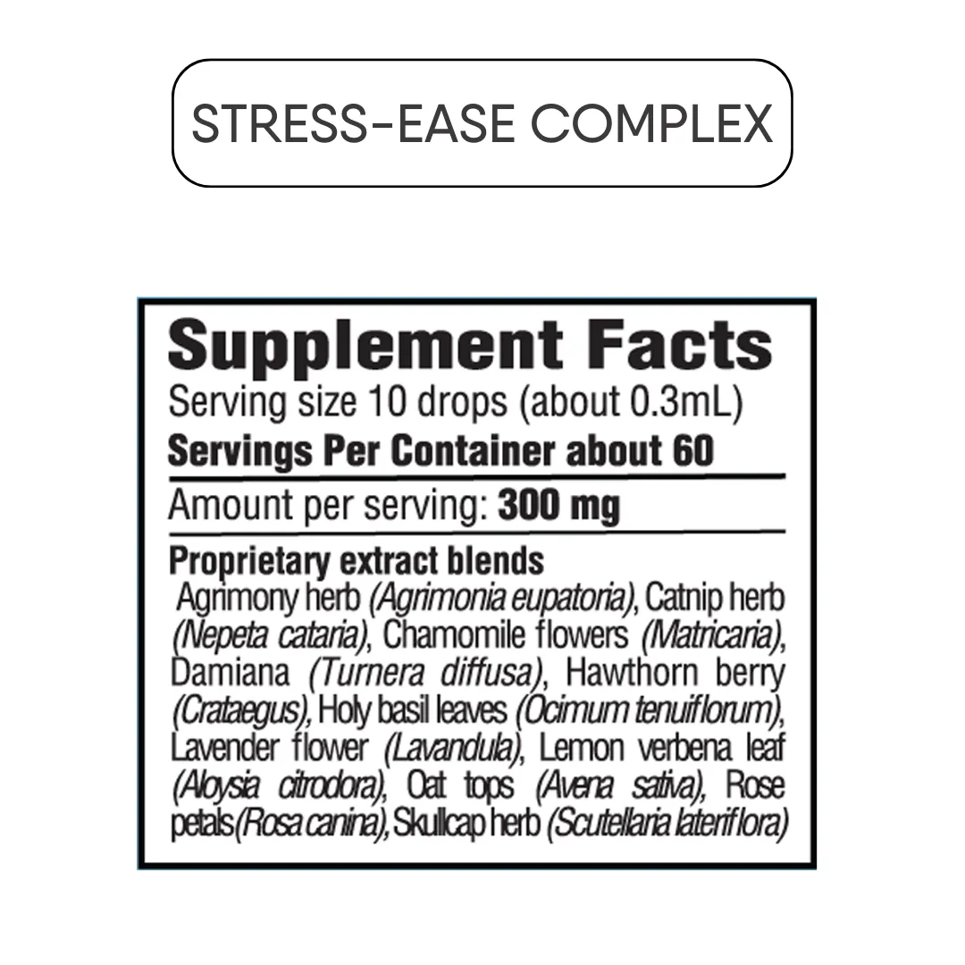 Stress-Ease Herbal Supplement (60 dosages)/Herbal Tea (2 oz)