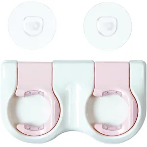 SUJING Wall Mounted Mop Broom Organizer Wall Mounted Organizer Storage Hooks Garage Storage Rack Tool Hanger (pink, 2)