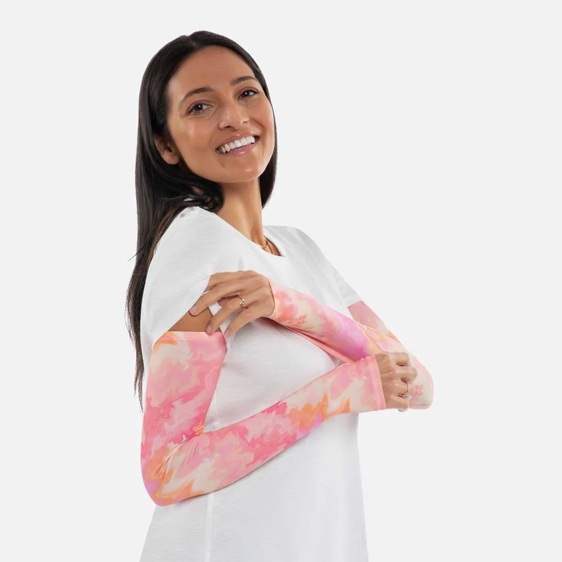 Summer Marble Arm Sleeves with Thumbhole - Adult
