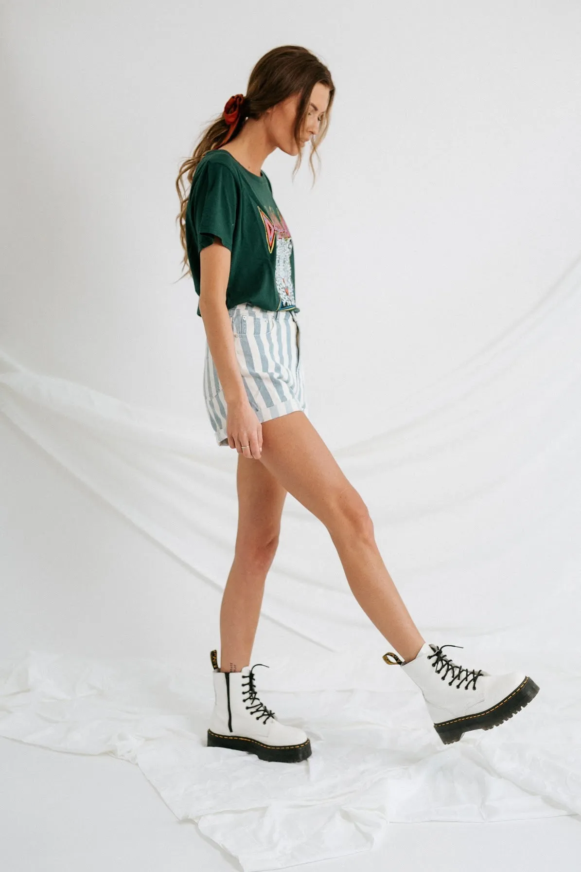 Sunny Stripes Denim Short