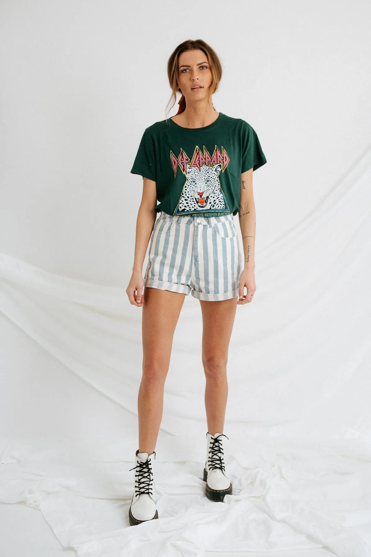 Sunny Stripes Denim Short