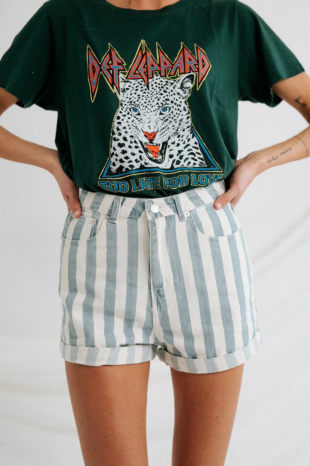 Sunny Stripes Denim Short