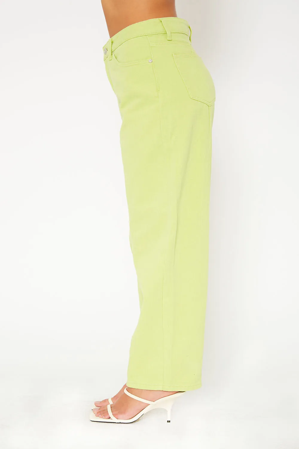 Super high-rise baggy utility color pants