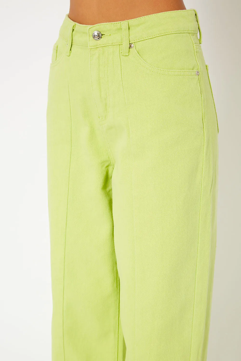 Super high-rise baggy utility color pants