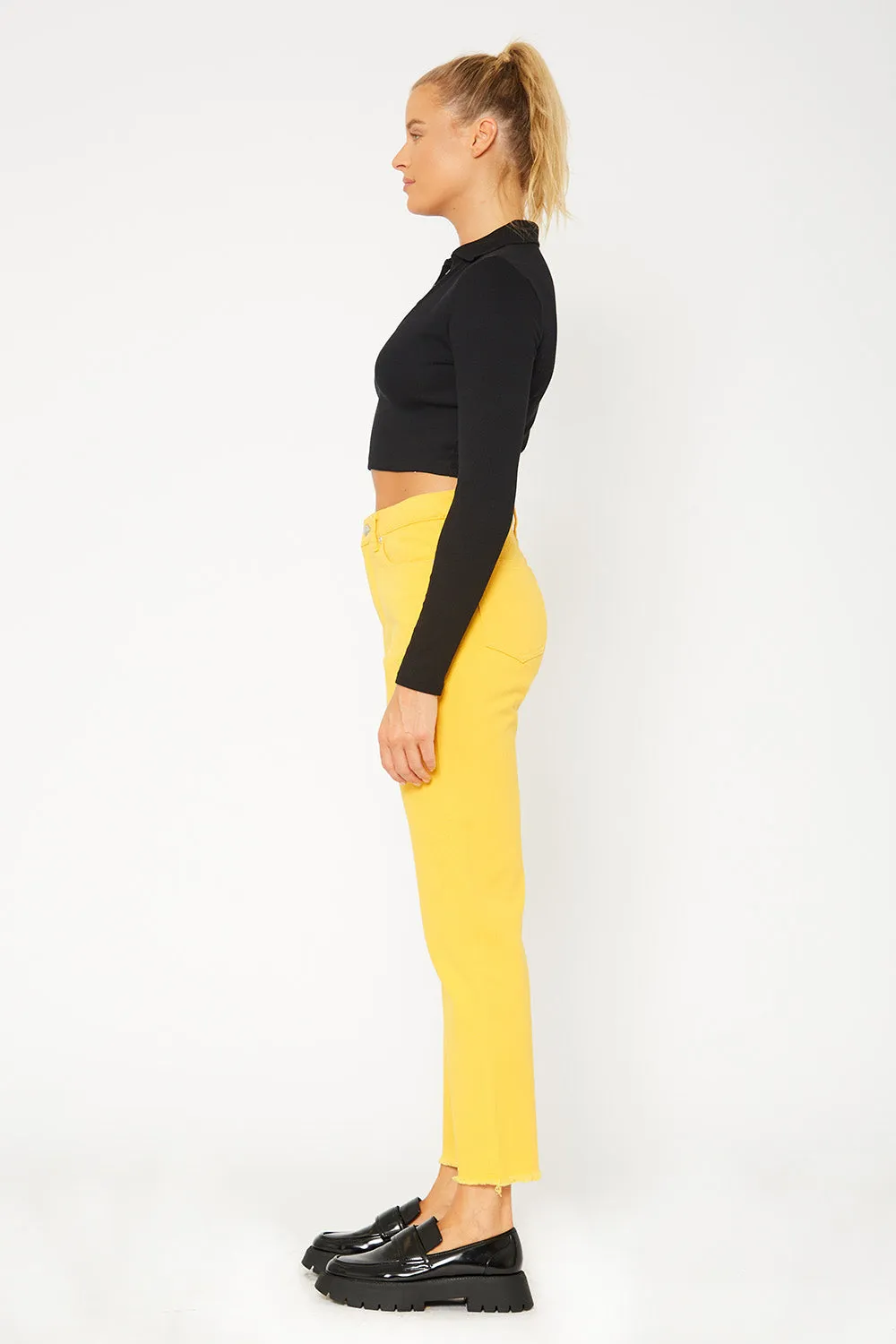 Super high-rise color pants