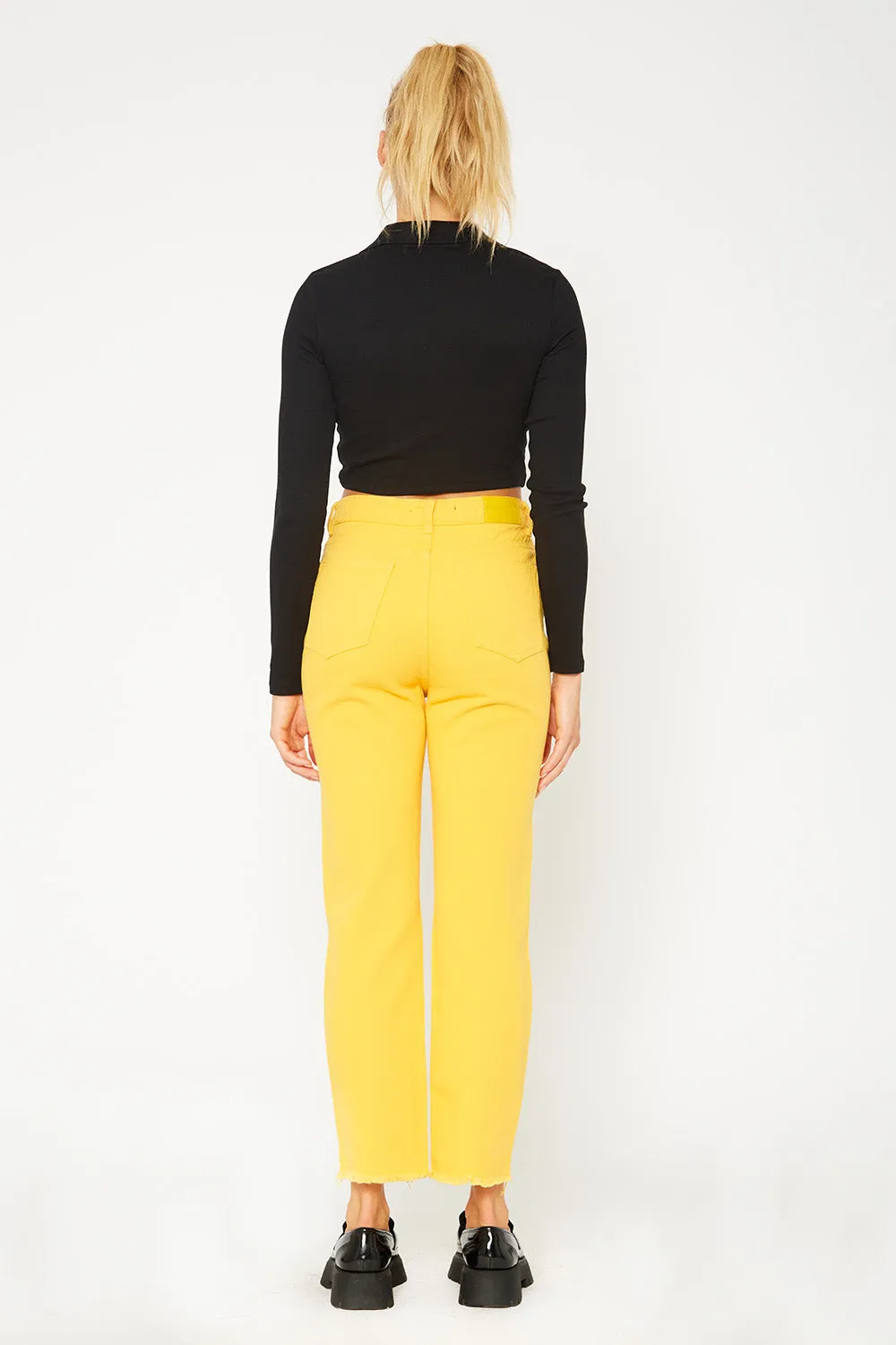 Super high-rise color pants